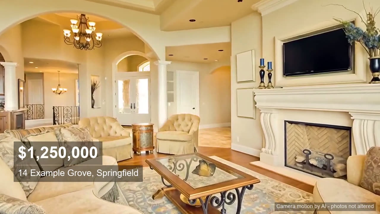Landscape listing video frame